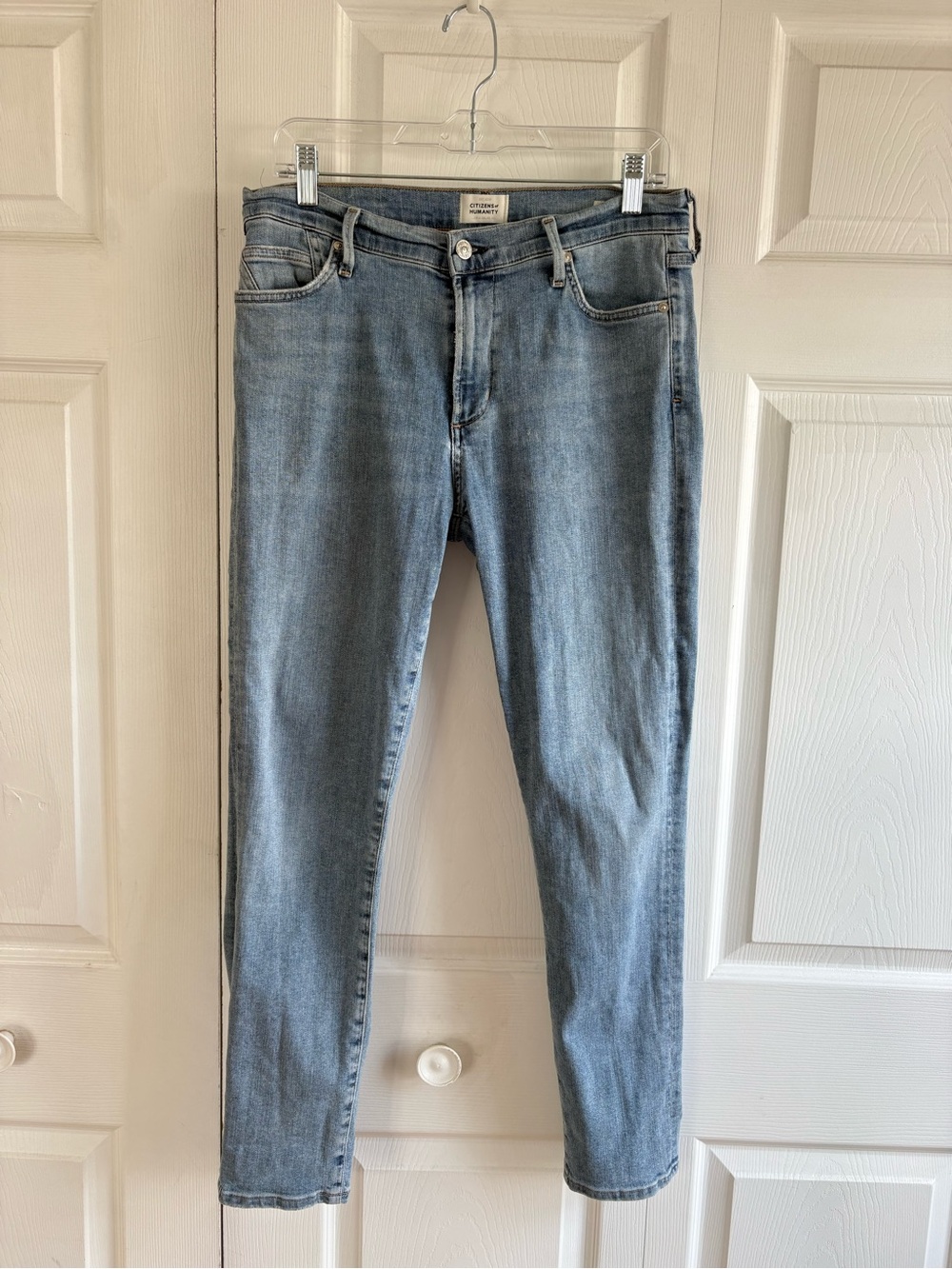Citizens of Humanity Rocket Ankle Mid Rise Skinny Sculpt Jeans Light Blue 30